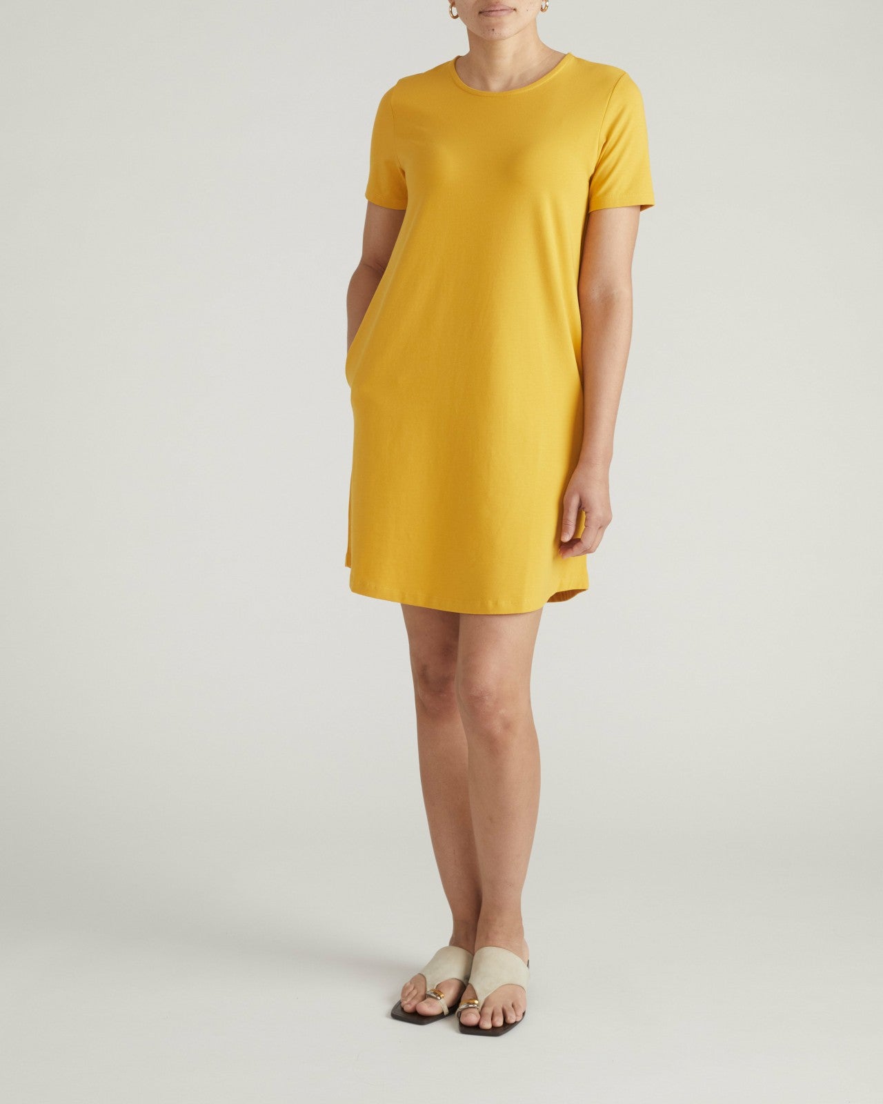 Universal Standard Halie T-Shirt Dress - Goldenrod
