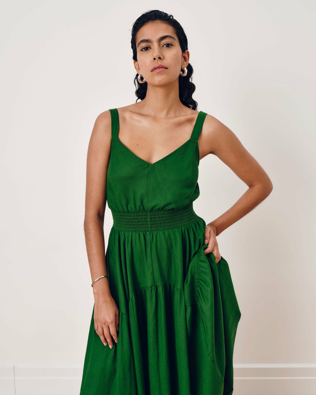 Universal Standard Ruby Smocked Linen Blend Sundress - Jardin