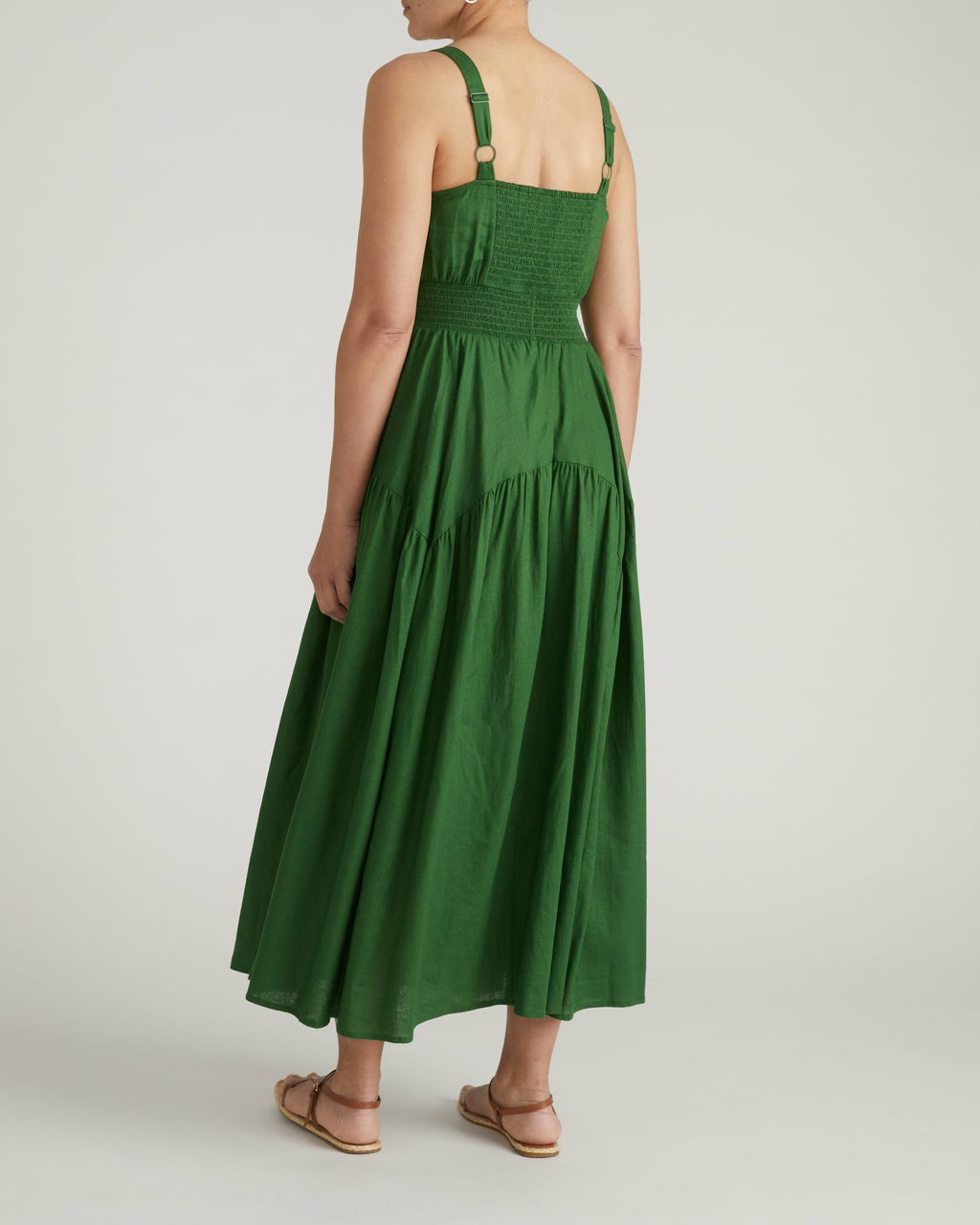Universal Standard Ruby Smocked Linen Blend Sundress - Jardin