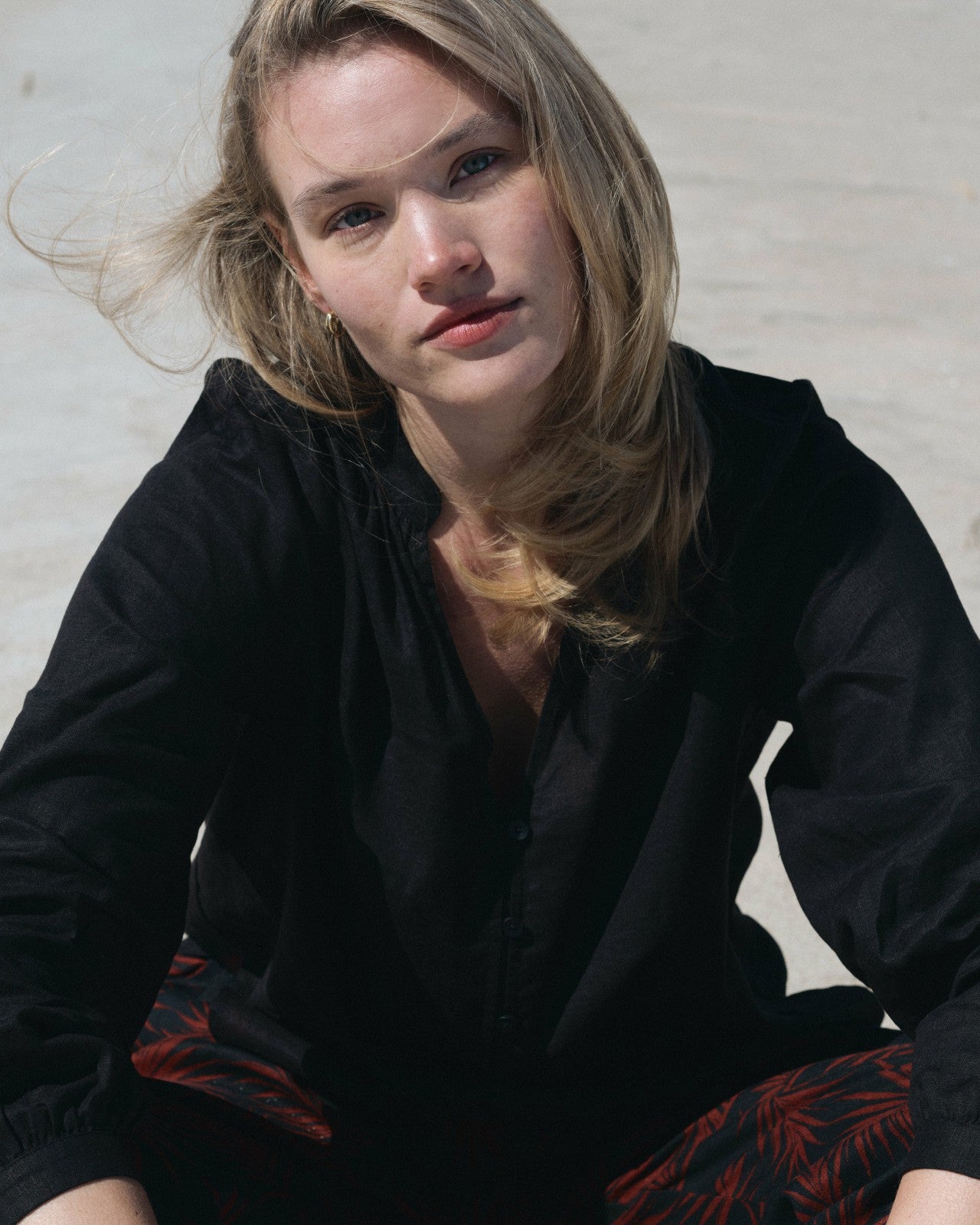 Universal Standard Avalon Linen Blend Blouse - Black