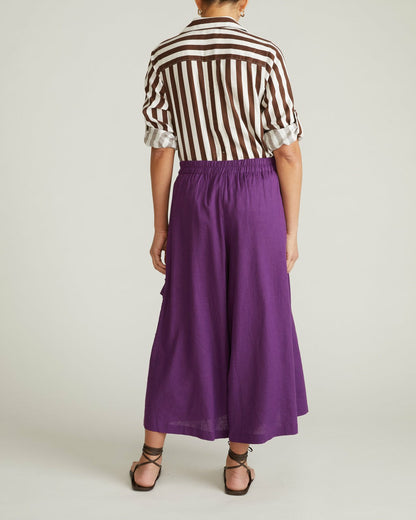 Universal Standard Palazzo Cargo Linen Blend Pant - Dreamy Purple