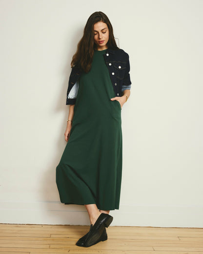 Universal Standard Halie Maxi T-Shirt Dress - Conifer
