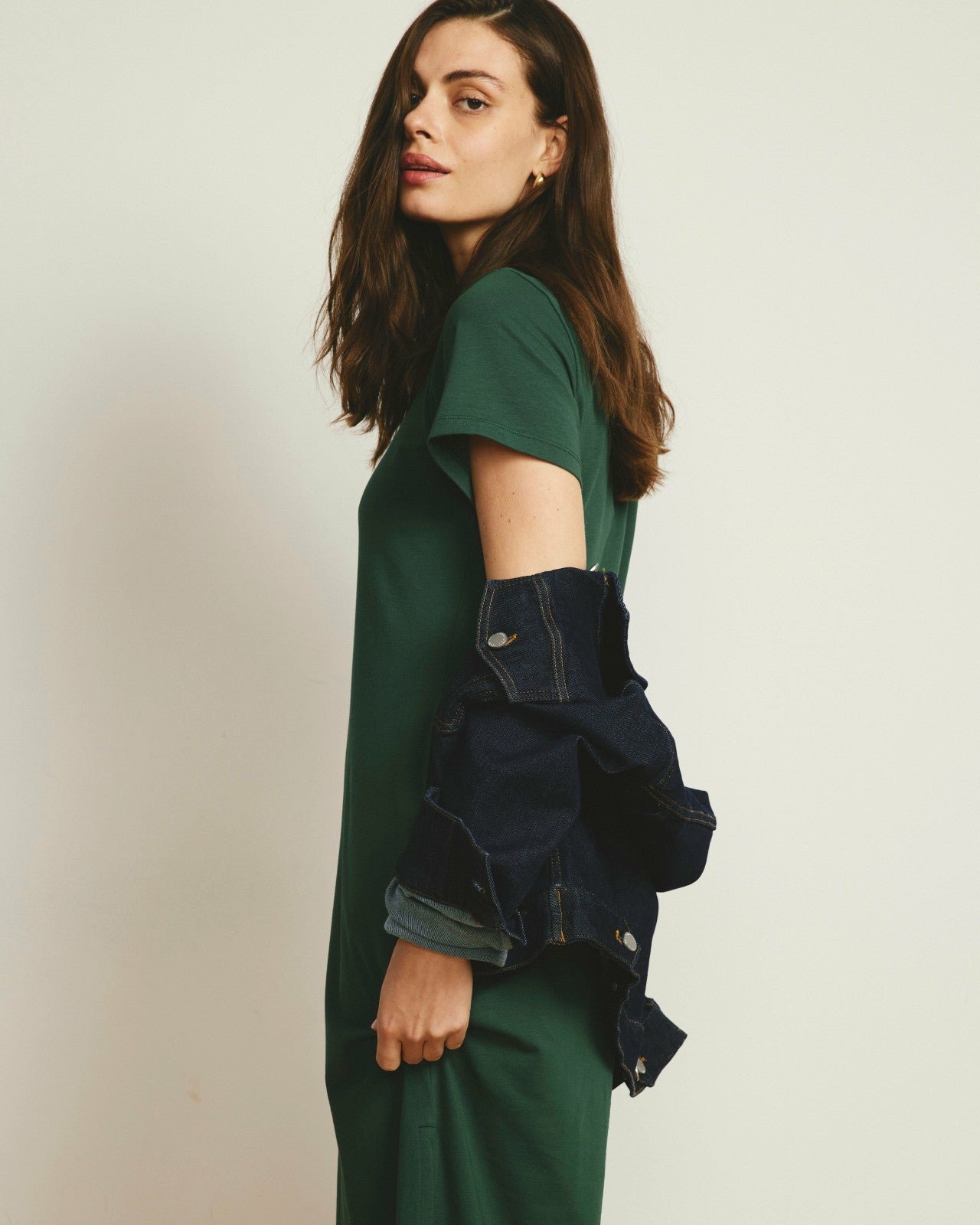 Universal Standard Halie Maxi T-Shirt Dress - Conifer