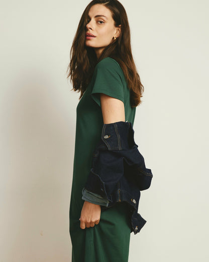 Universal Standard Halie Maxi T-Shirt Dress - Conifer