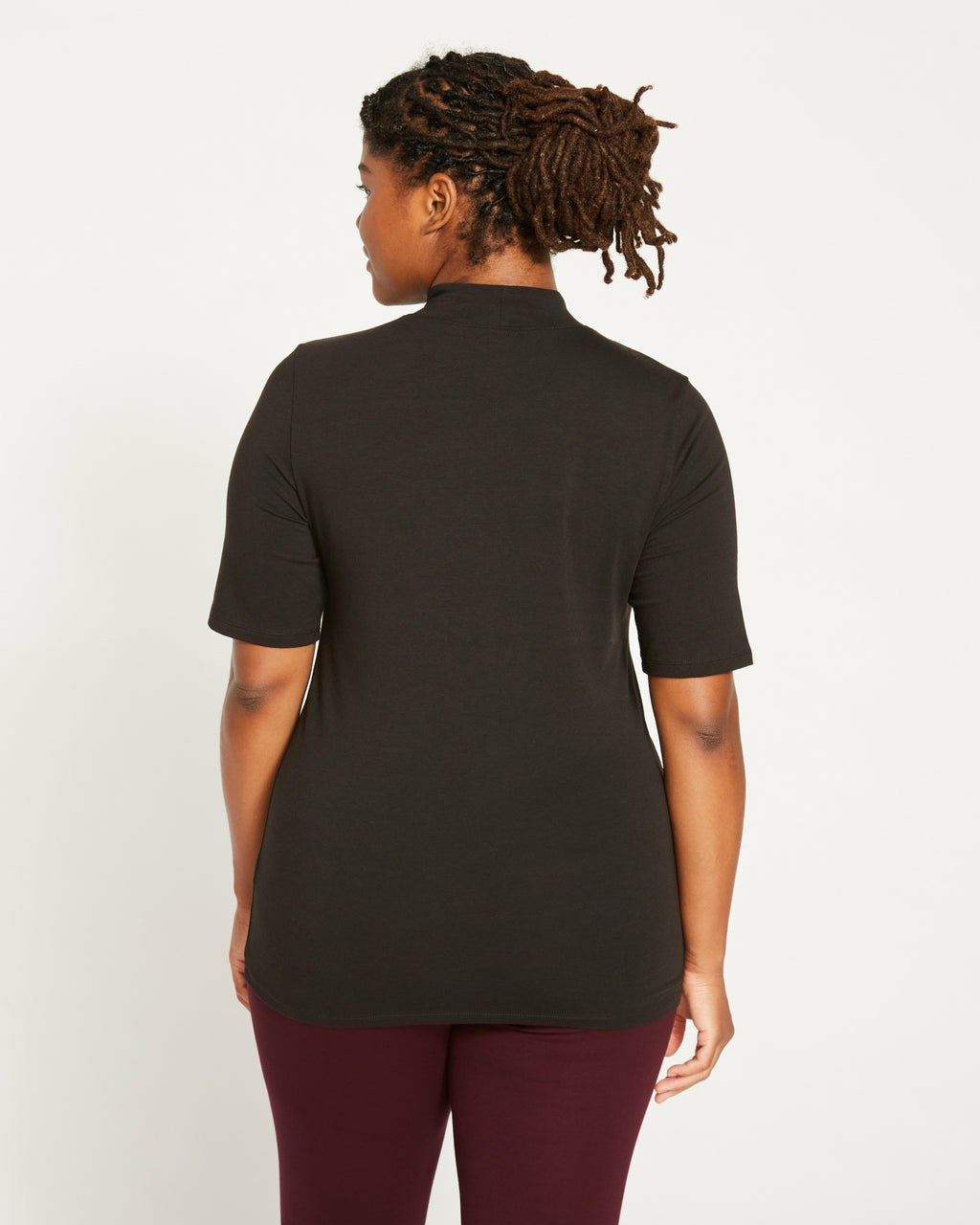 Universal Standard Modern Mock Neck Tee - Black