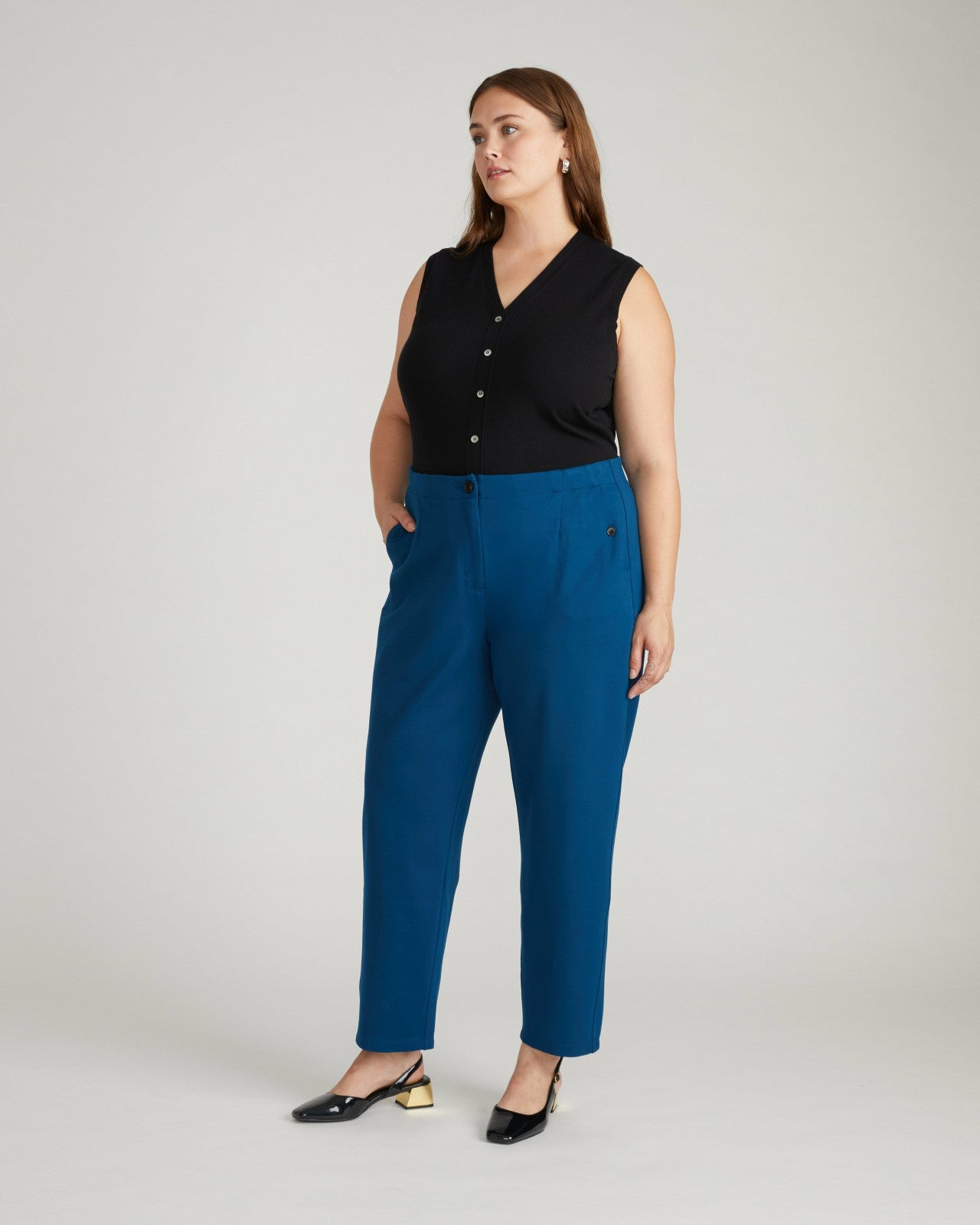 Universal Standard Audrey Tailored Ponte Pants - Deep Teal