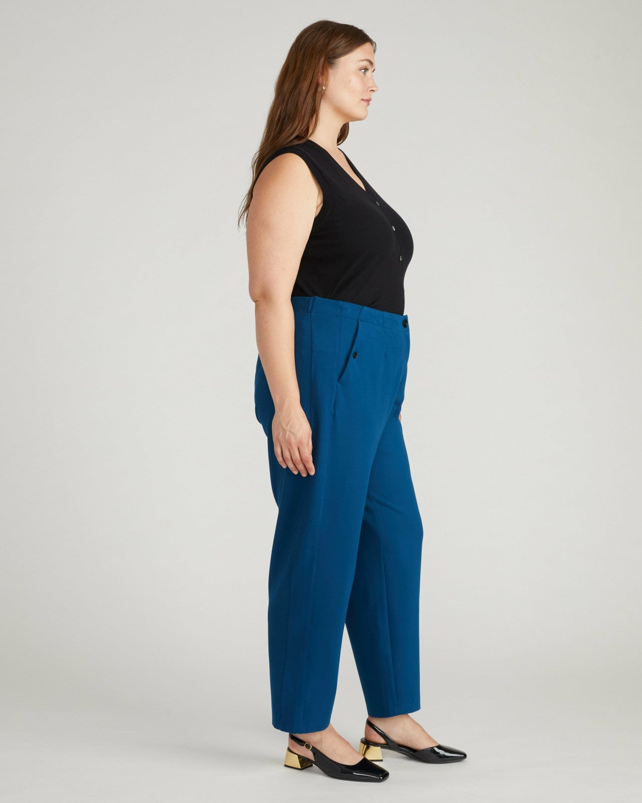 Universal Standard Audrey Tailored Ponte Pants - Deep Teal