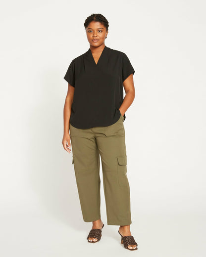 Universal Standard Karlee Stretch Cotton Twill Cargo Pants - Ivy