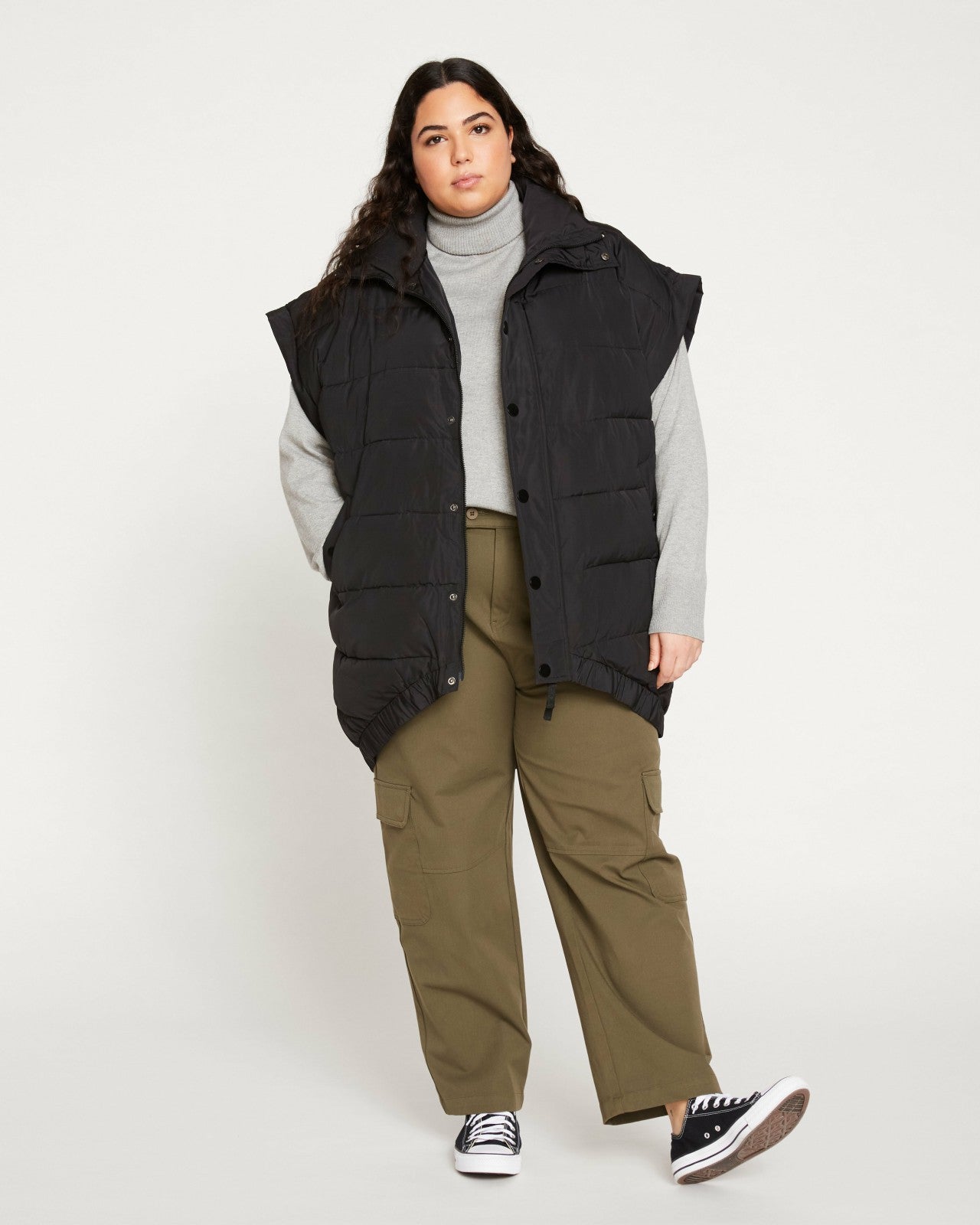 Universal Standard Karlee Stretch Cotton Twill Cargo Pants - Ivy