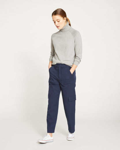 Universal Standard Karlee Stretch Cotton Twill Cargo Pants - Navy