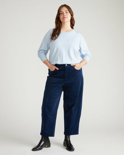 Universal Standard Dakota Twisted Leg Corduroy Pants - Pageant Blue
