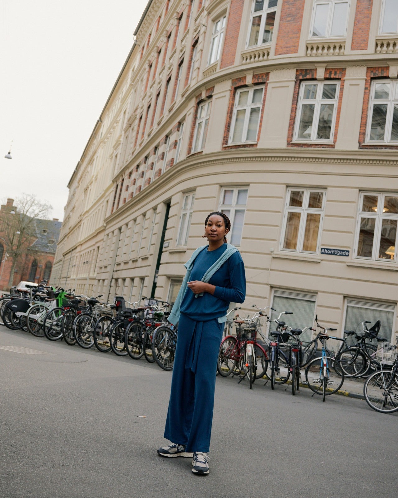 Universal Standard TravelKnit Wide Leg Pants - Blue Teal