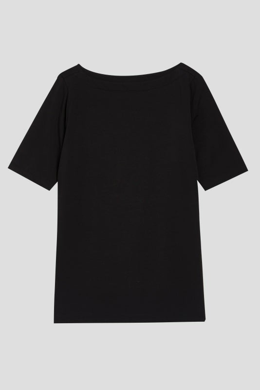 Universal Standard Bella Boatneck Tee - Black