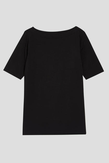 Universal Standard Bella Boatneck Tee - Black