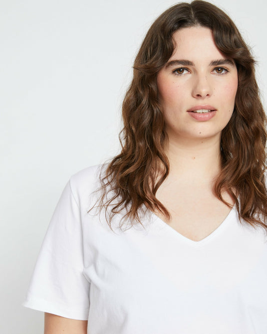 Universal Standard Double V Tee - White