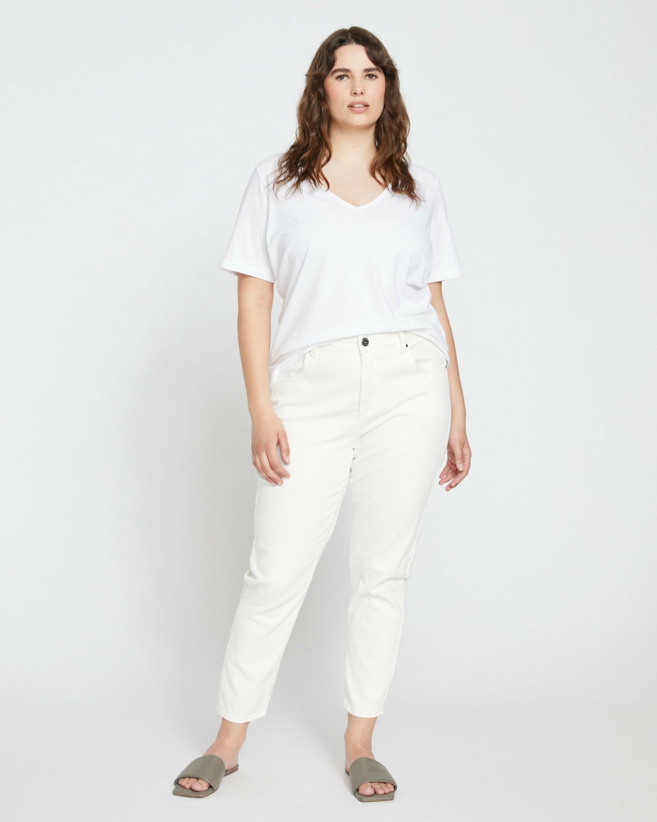 Universal Standard Double V Tee - White