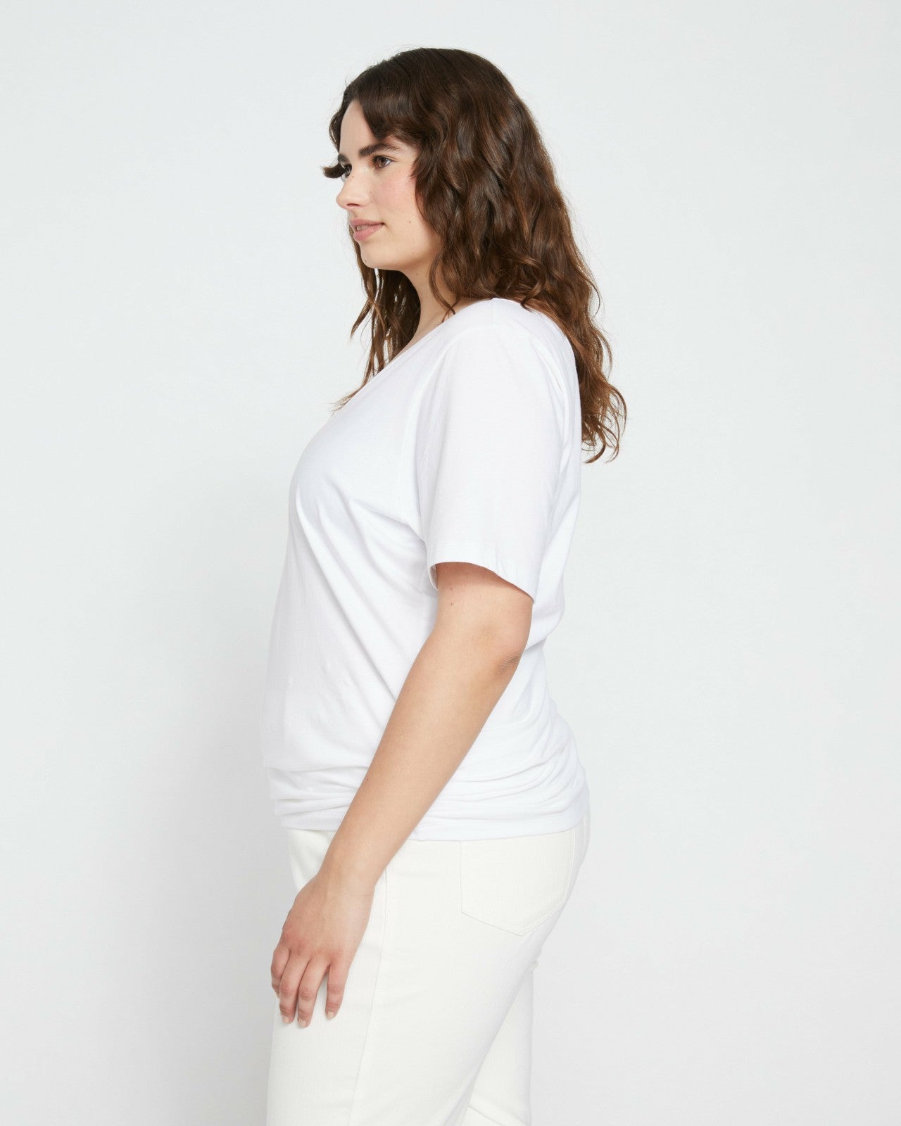 Universal Standard Double V Tee - White