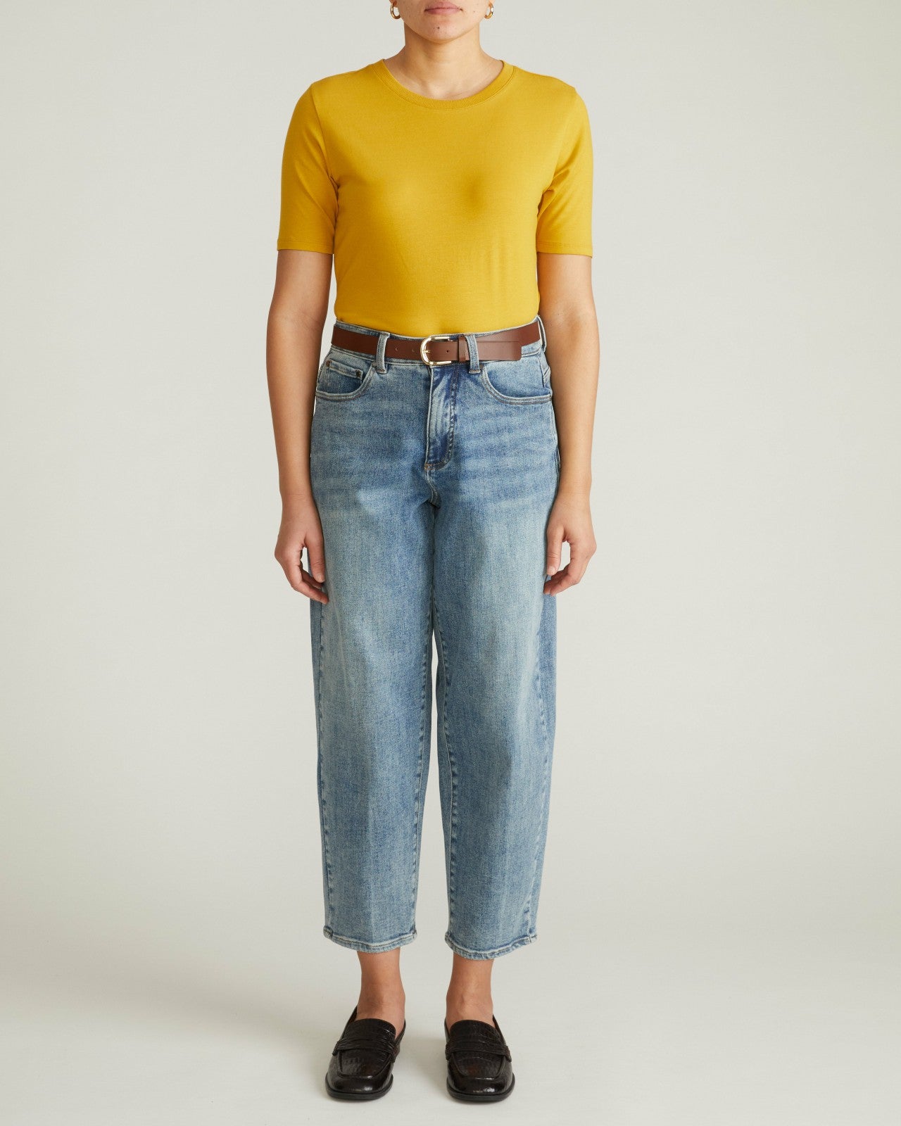 Universal Standard Maia Stovepipe Sleeve Tee - Yellow Ochre