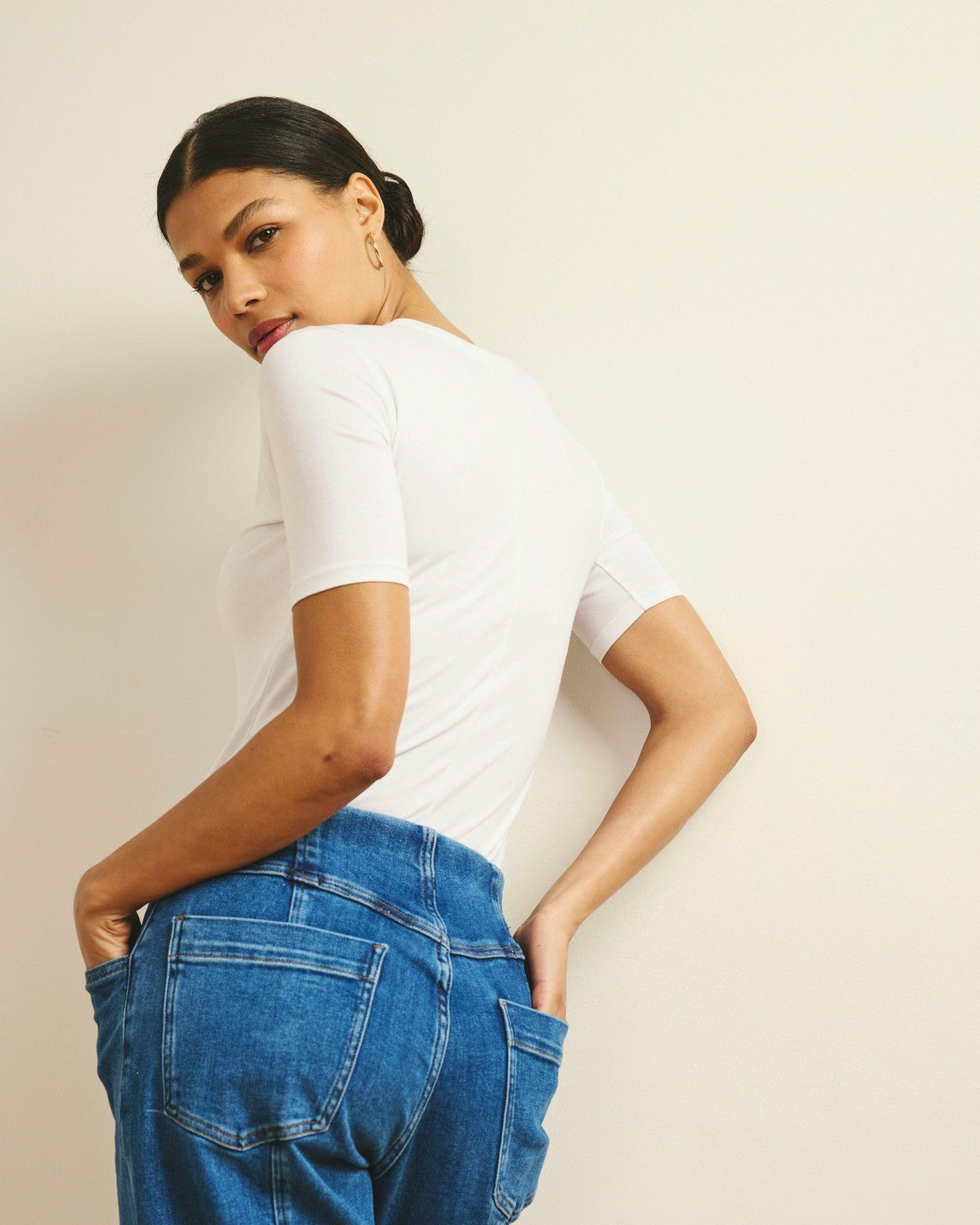 Universal Standard Maia Stovepipe Sleeve Tee - White