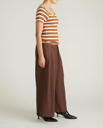 Universal Standard Carey Ribbed Sweetheart Tee - Baker Street Stripe