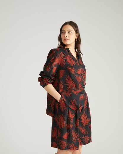Universal Standard Avalon Linen Blend Blouse - Bohem Print