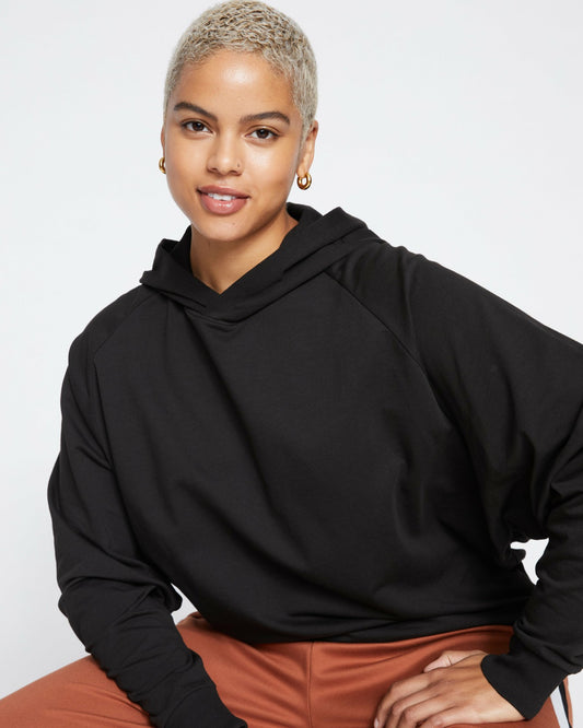 Universal Standard French Terry Pullover Hoodie - Black