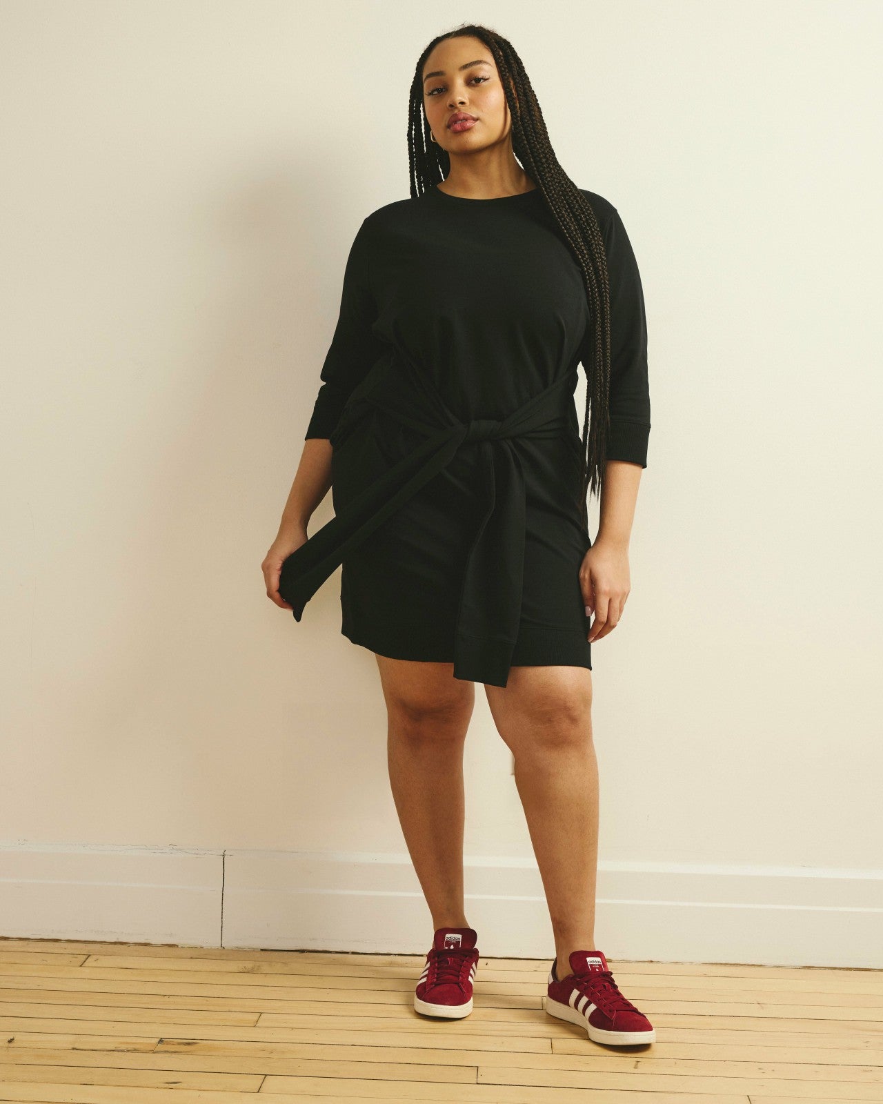 Universal Standard Misa Tie Sweatshirt Dress - Black