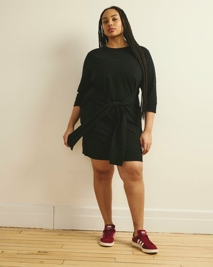 Universal Standard Misa Tie Sweatshirt Dress - Black