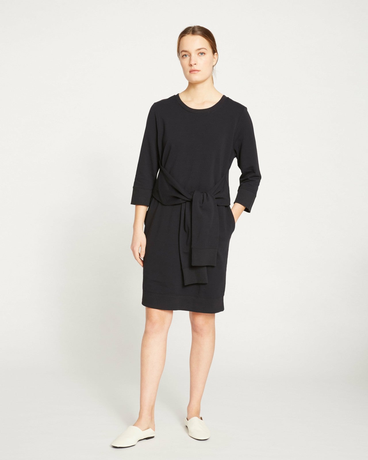 Universal Standard Misa Tie Sweatshirt Dress - Black