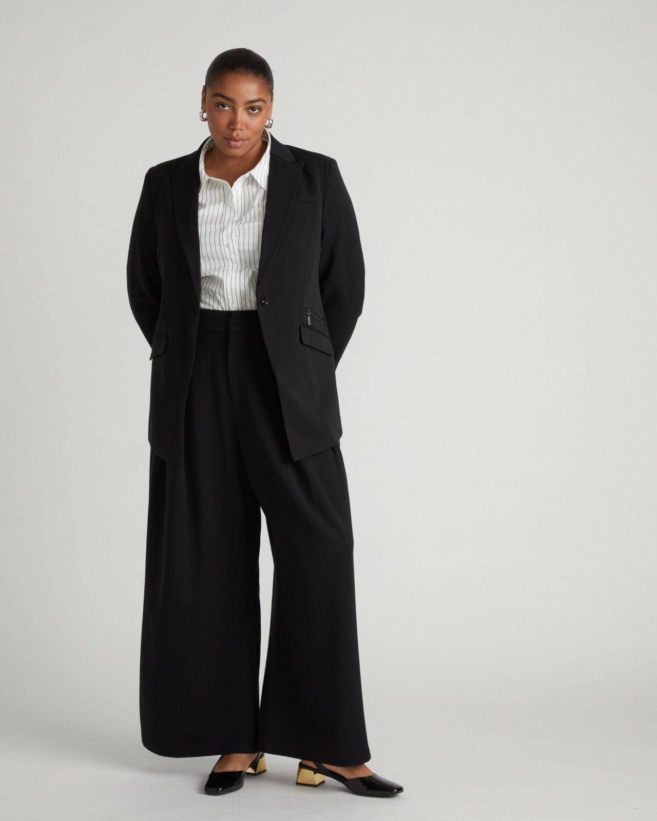 Universal Standard All Day Palais Wide Leg Pants - Black
