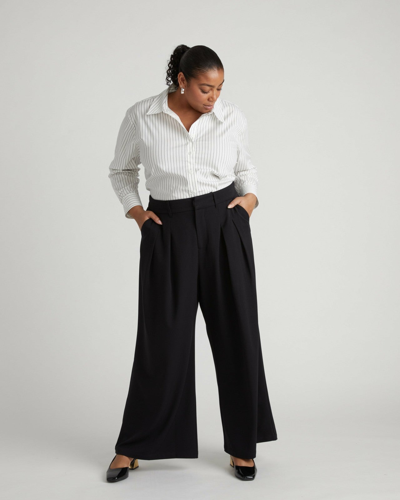 Universal Standard All Day Palais Wide Leg Pants - Black