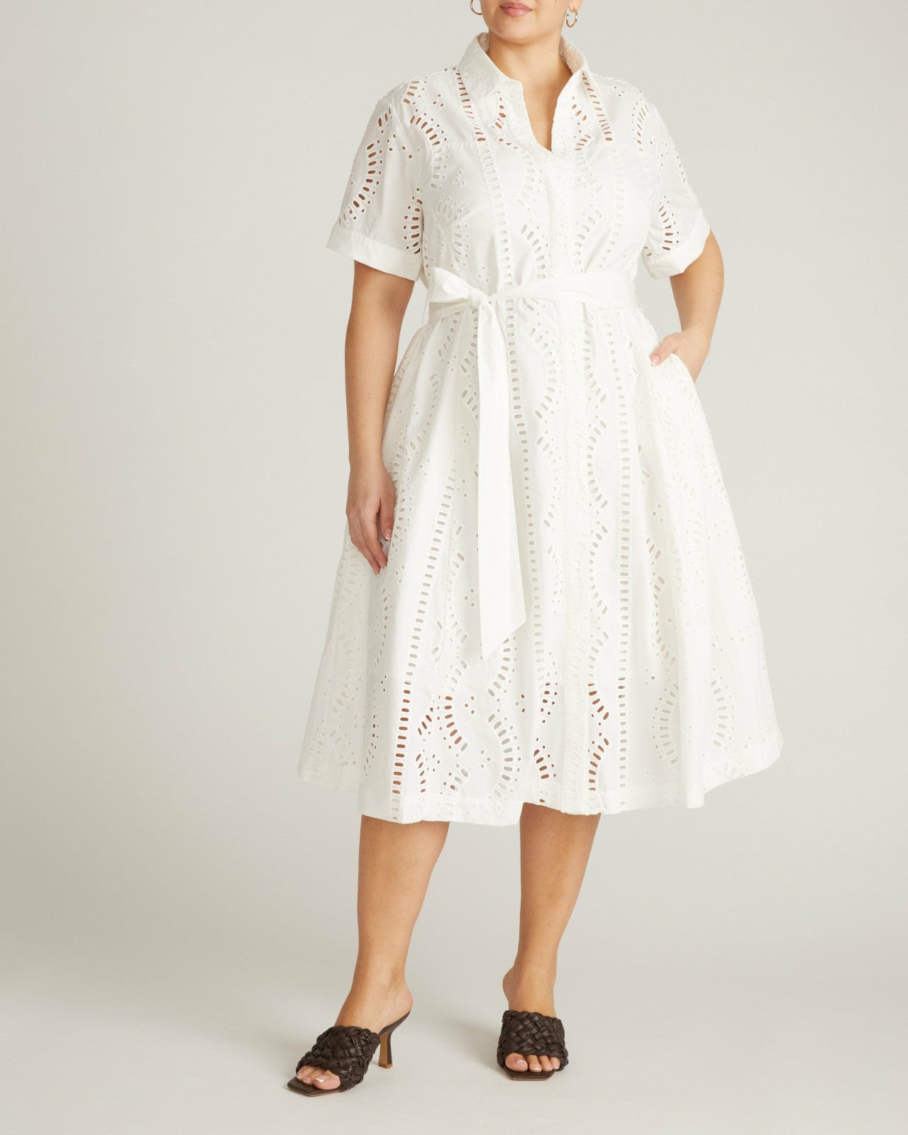 Universal Standard Tina Cotton Poplin Shirtdress - White