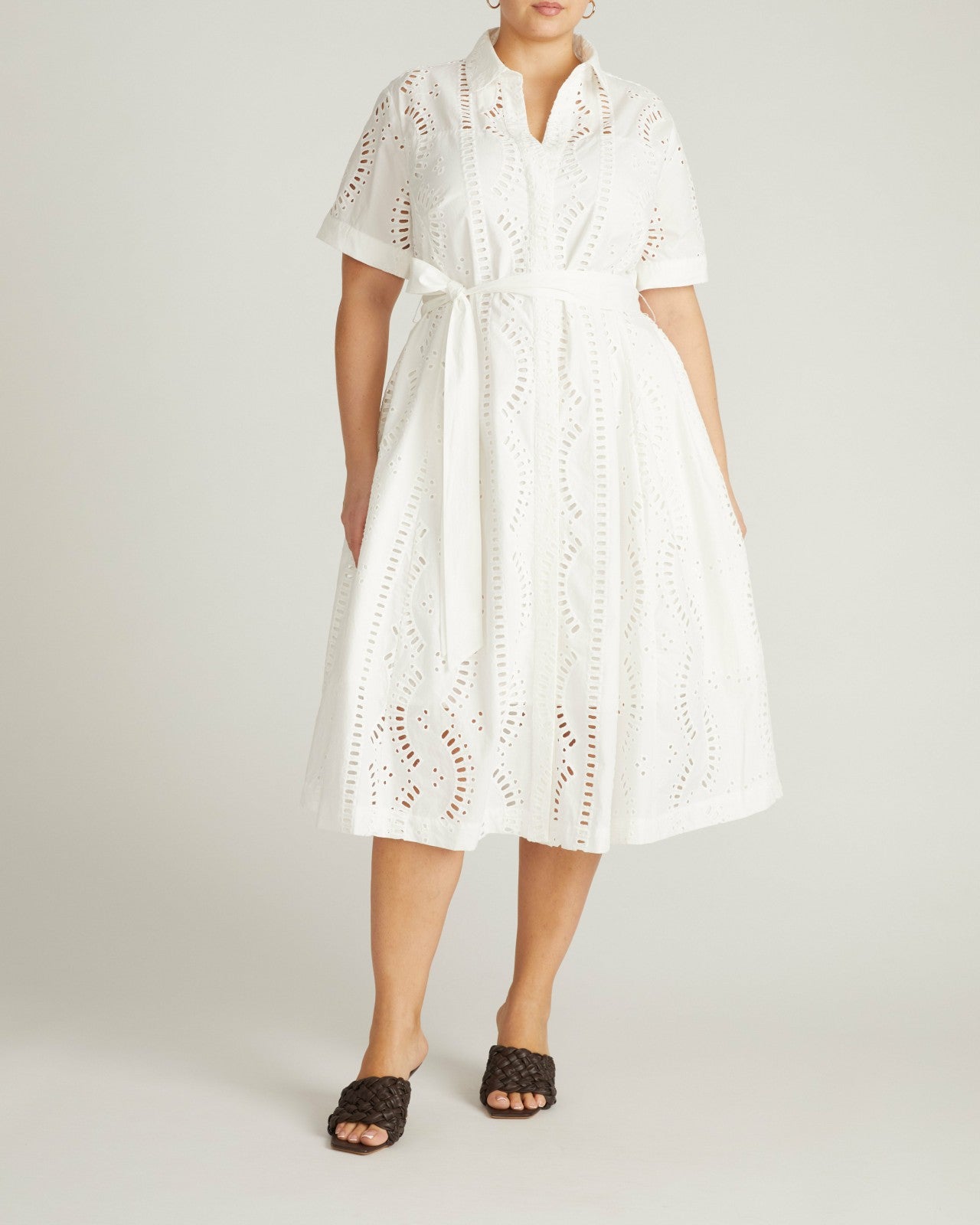 Universal Standard Tina Cotton Poplin Shirtdress - White