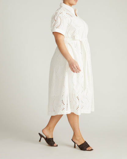 Universal Standard Tina Cotton Poplin Shirtdress - White