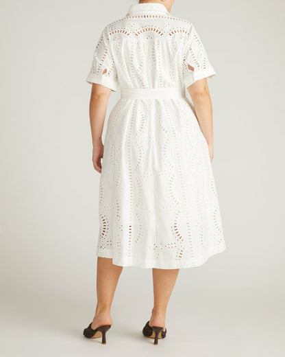 Universal Standard Tina Cotton Poplin Shirtdress - White