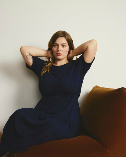 Universal Standard Thea Divine Jersey Midi Dress - Cenote