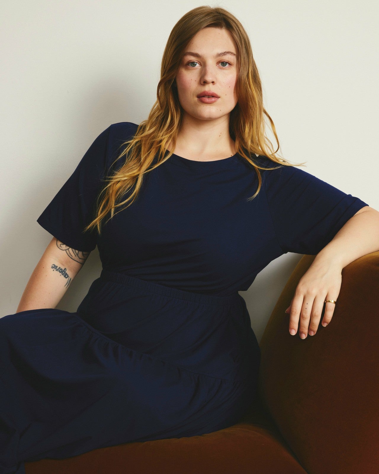 Universal Standard Thea Divine Jersey Midi Dress - Cenote