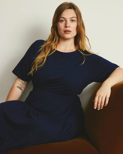 Universal Standard Thea Divine Jersey Midi Dress - Cenote