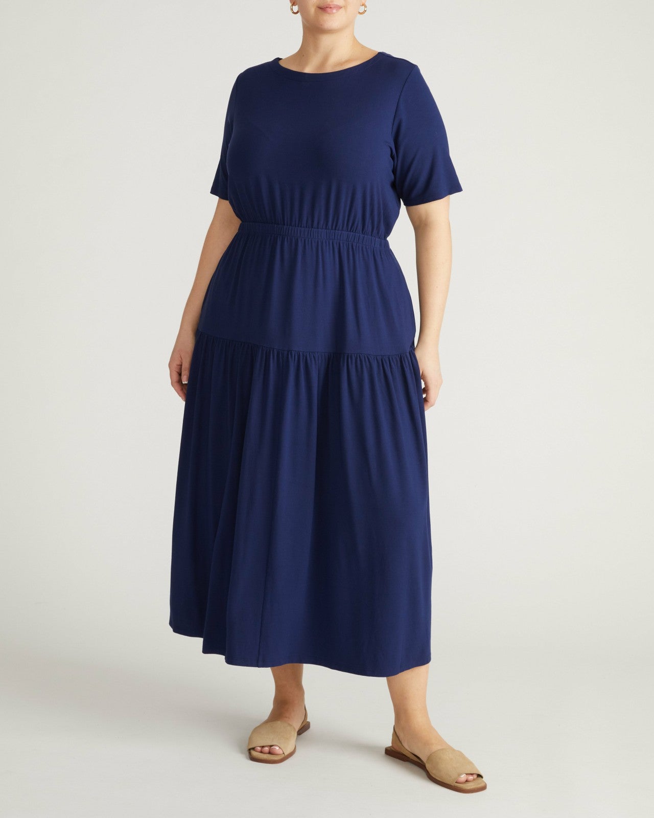 Universal Standard Thea Divine Jersey Midi Dress - Cenote