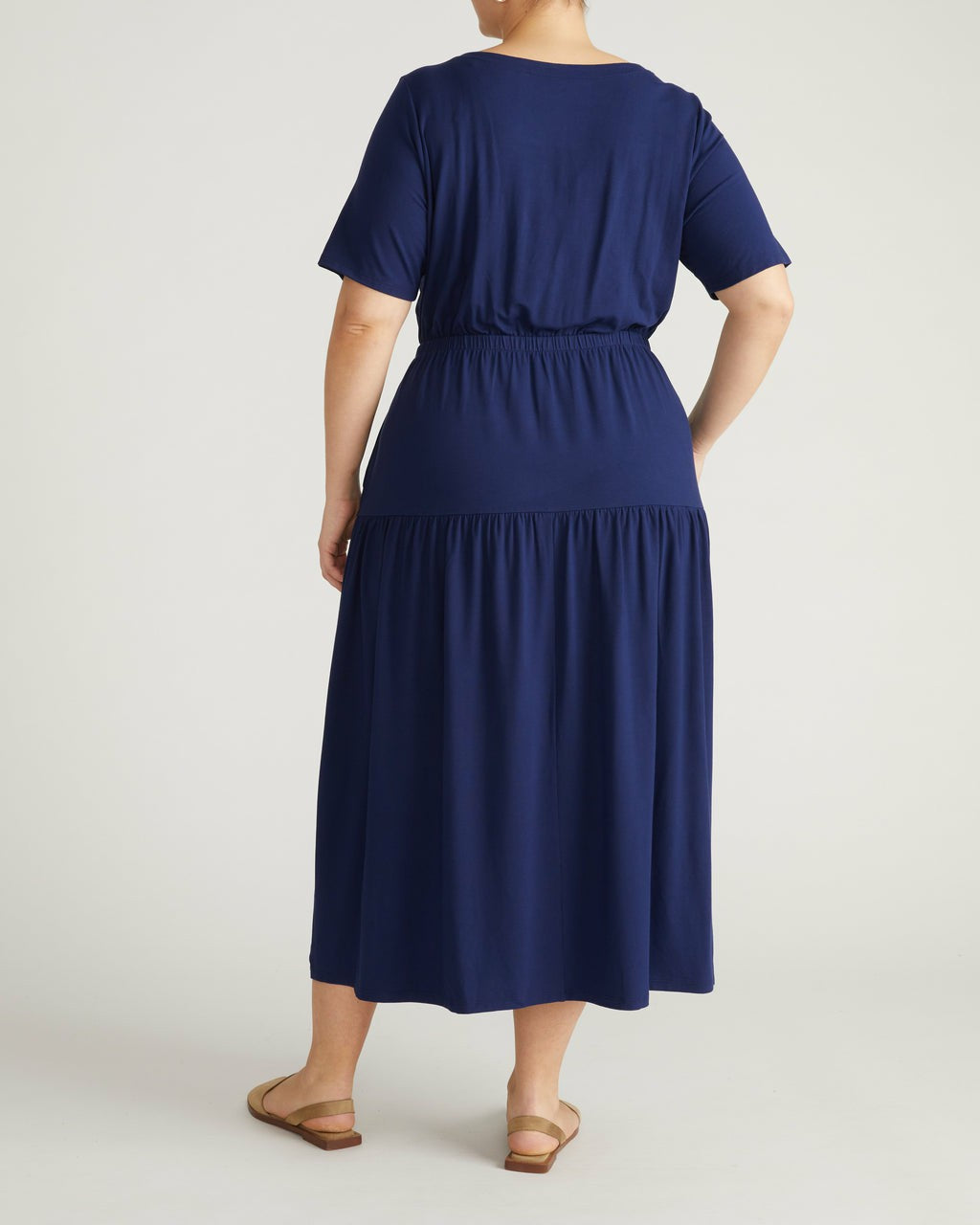 Universal Standard Thea Divine Jersey Midi Dress - Cenote