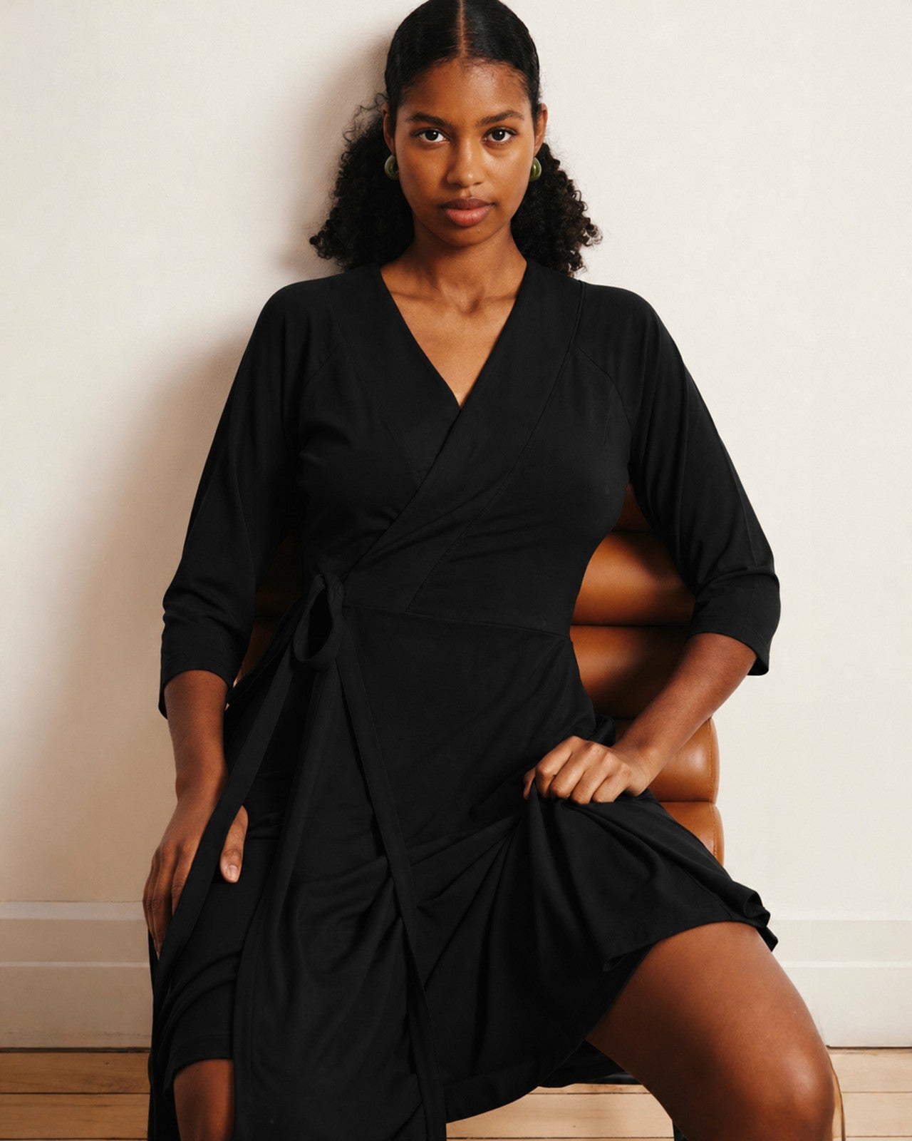 Universal Standard The Divine Jersey Wrap Dress - Black