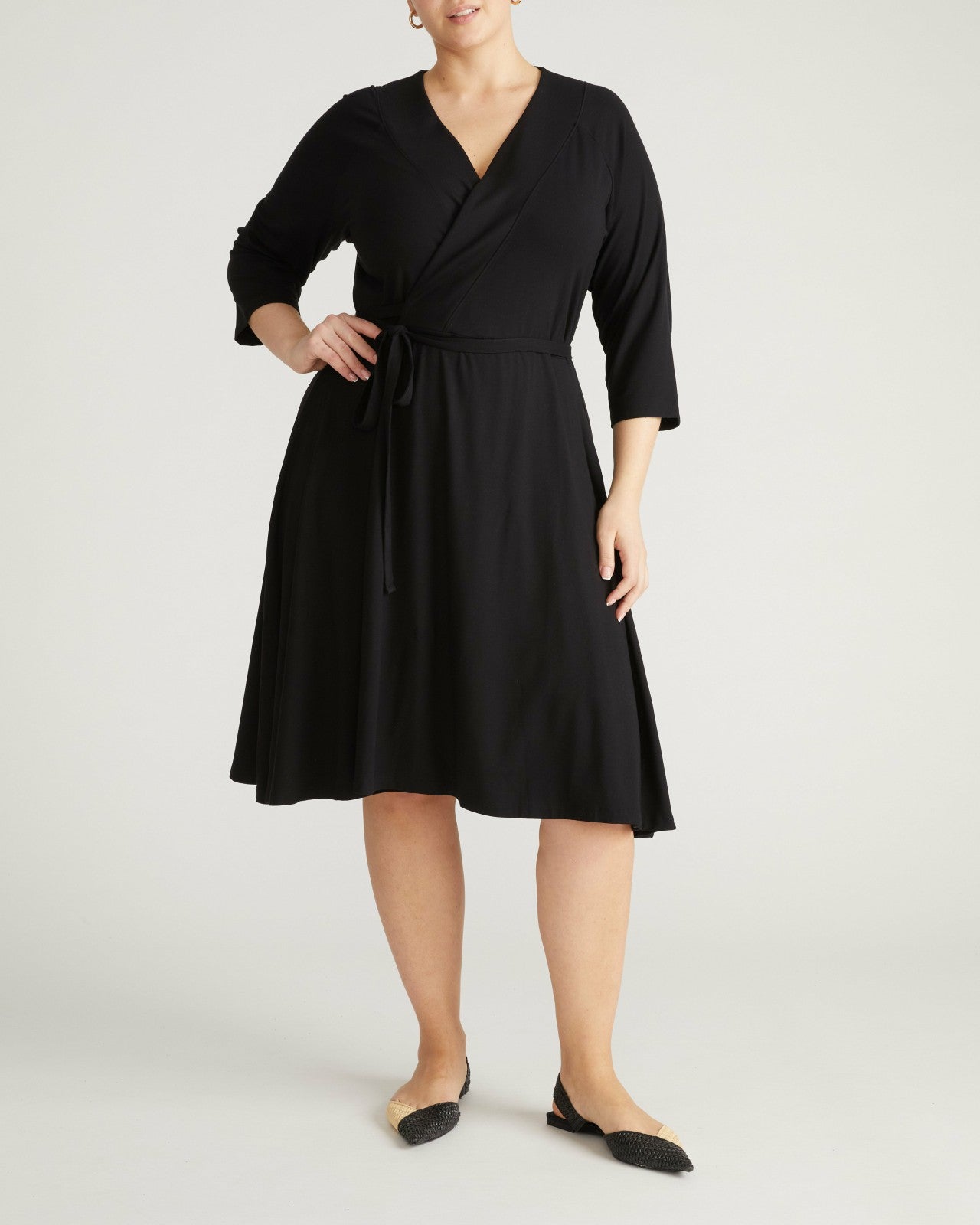 Universal Standard The Divine Jersey Wrap Dress - Black