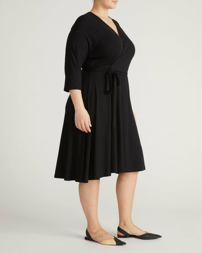Universal Standard The Divine Jersey Wrap Dress - Black