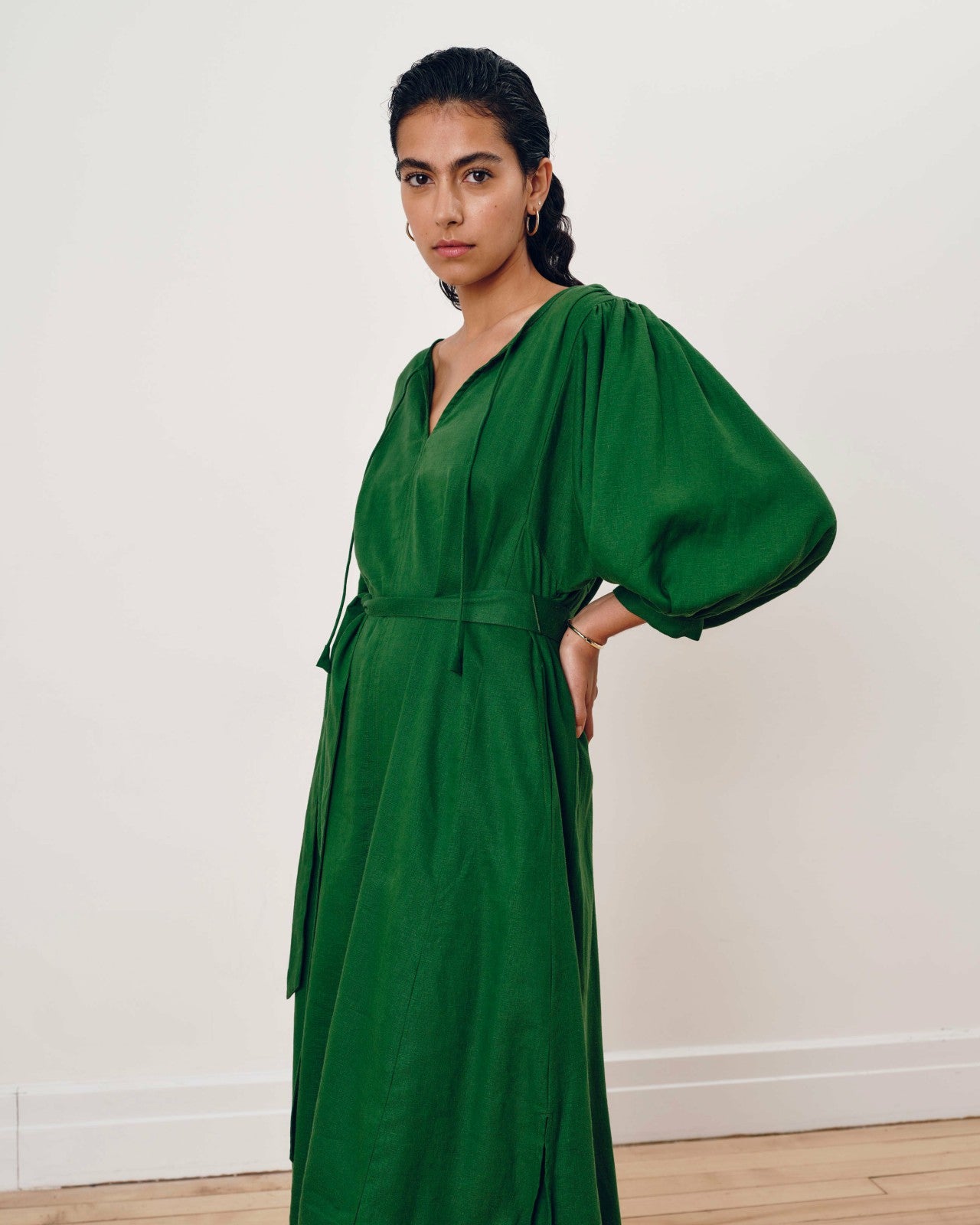 Universal Standard Amparo Linen Blend Dress - Jardin