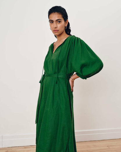 Universal Standard Amparo Linen Blend Dress - Jardin