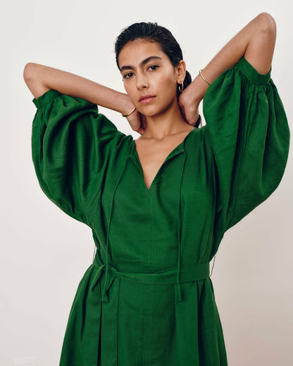 Universal Standard Amparo Linen Blend Dress - Jardin