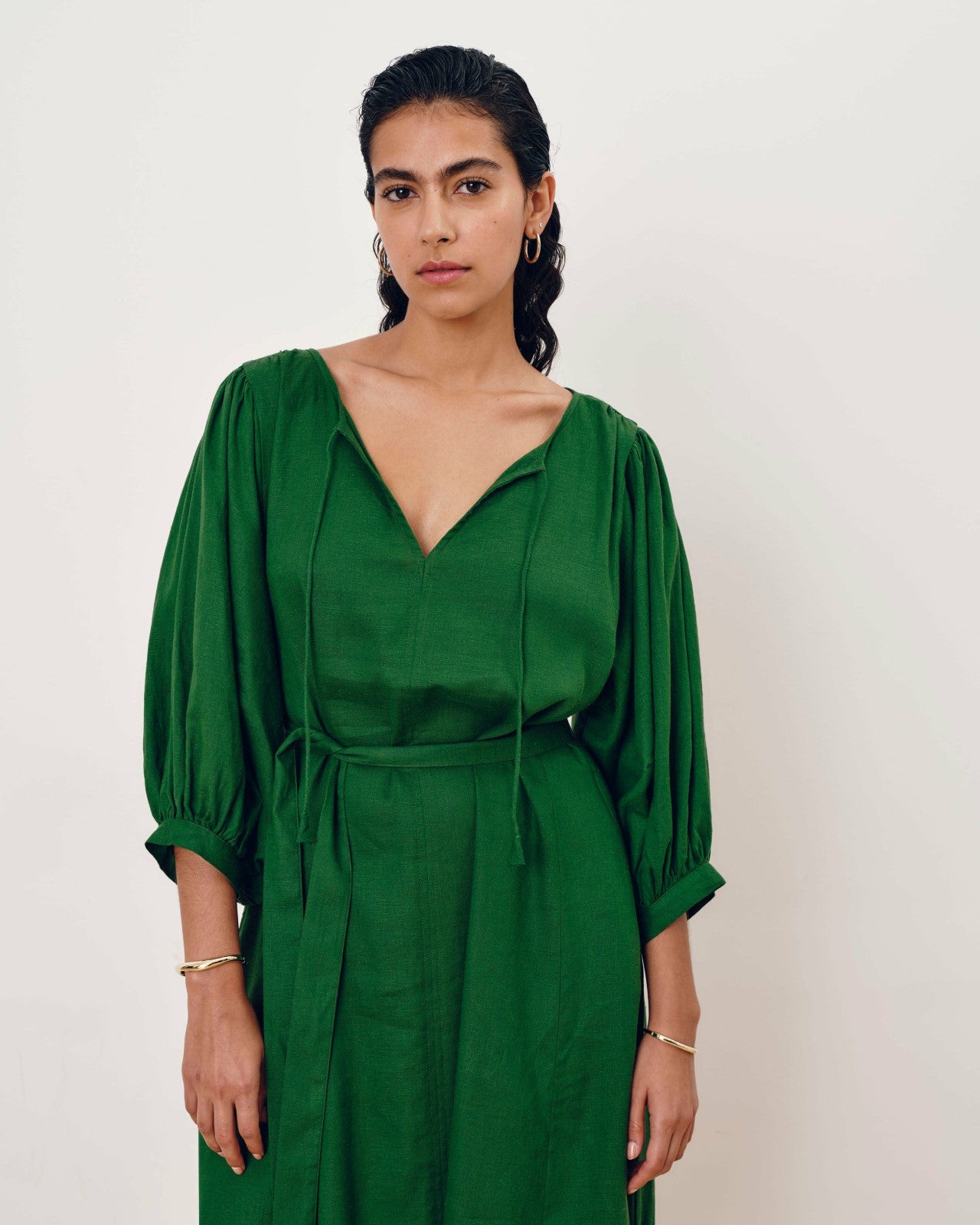 Universal Standard Amparo Linen Blend Dress - Jardin