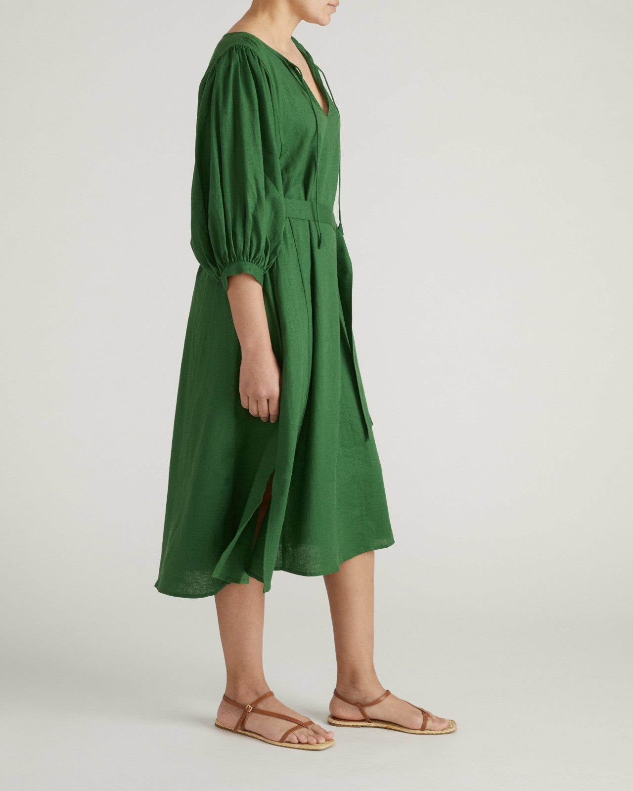 Universal Standard Amparo Linen Blend Dress - Jardin