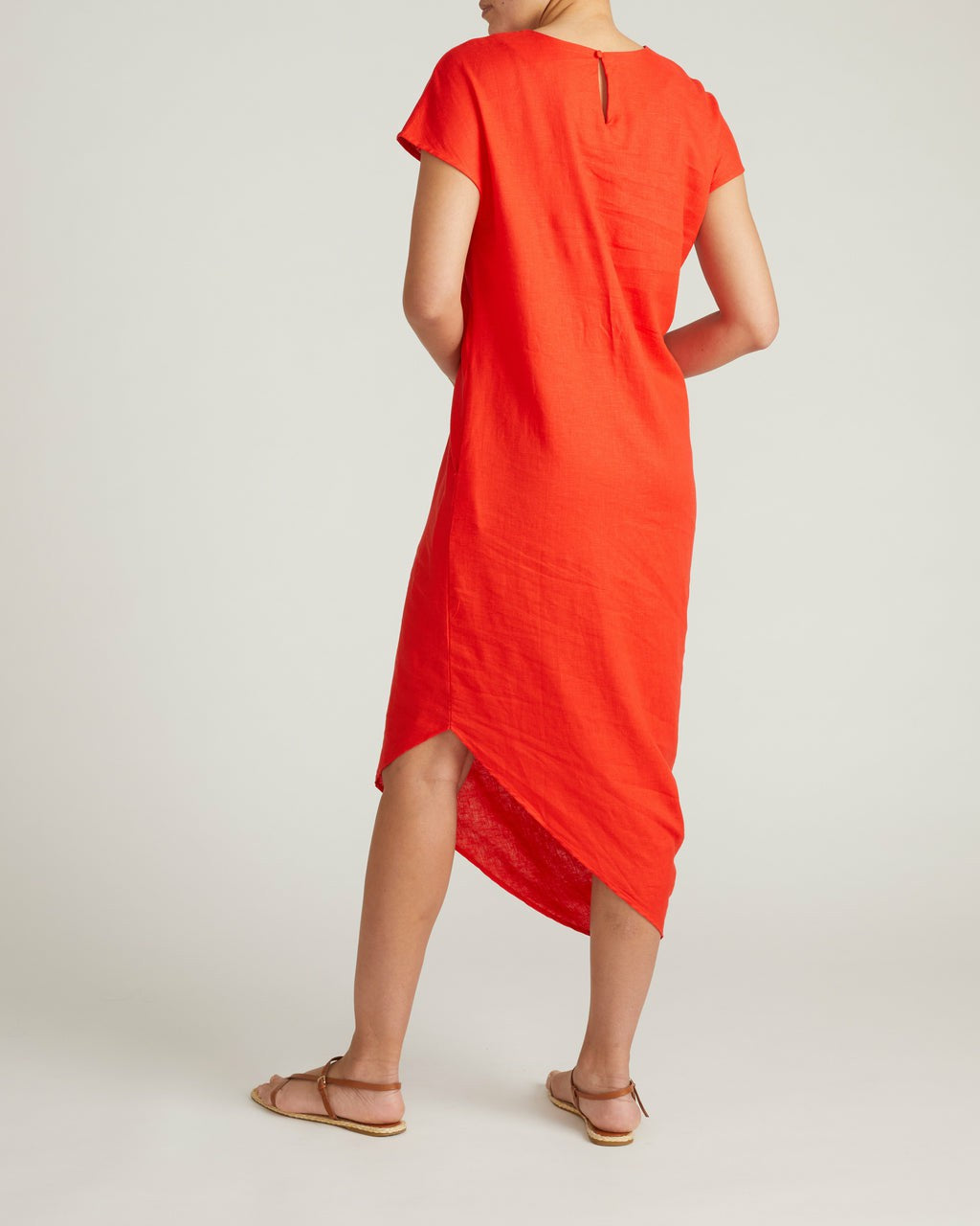 Universal Standard Iconic Stretch Linen Blend Geneva Dress - Shoreline Sunset