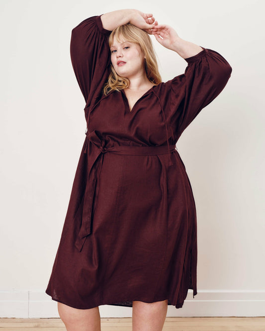 Universal Standard Amparo Linen Blend Dress - Brulee